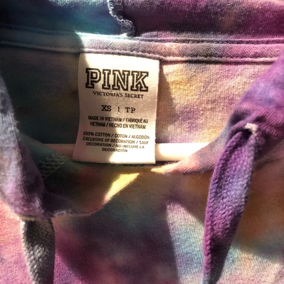 Tie dye Pink long sleeve pullover - Picture 2 of 2